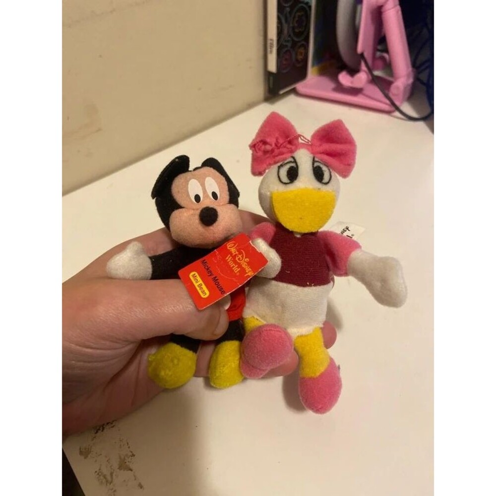 Lot of Mickey and Daisy Duck Mini Beans